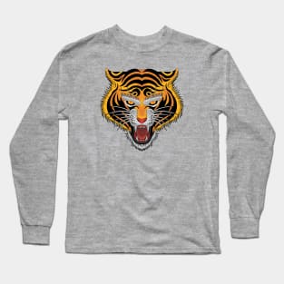 Tiger head illustration Long Sleeve T-Shirt